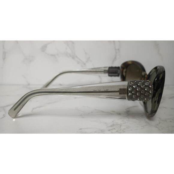 NEW Vera Wang EUDORA Tortoise/Clear Sunglasses with Crystals - Picture 3 of 7